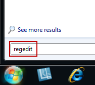 Run regedit to activate Registry Editor