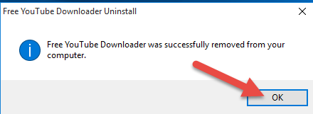 successfully removed