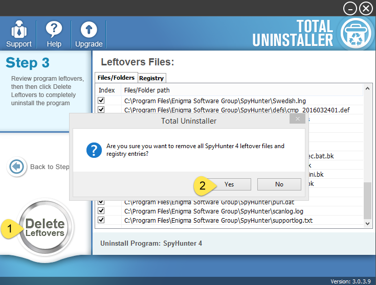 Uninstall SpyHunter 4 with Total Uninstaller (3)