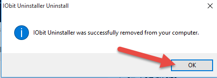 successfully uninstalled