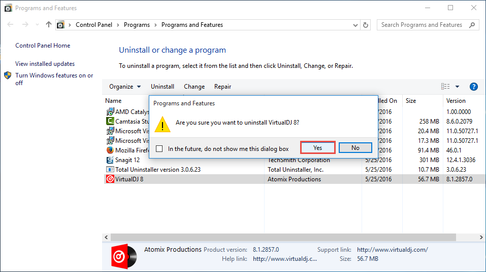 VirtualDJ 8 uninstall prompts (1)