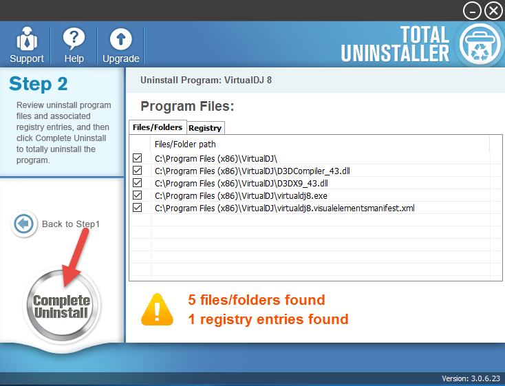 uninstall VirtualDJ 8 using total uninstaller (2)