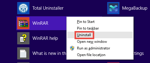 uninstall WinRAR (64-bit) (1)