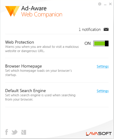 uninstall Web Companion