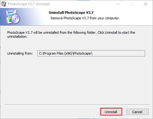 PhotoScape uninstall prompts (1)