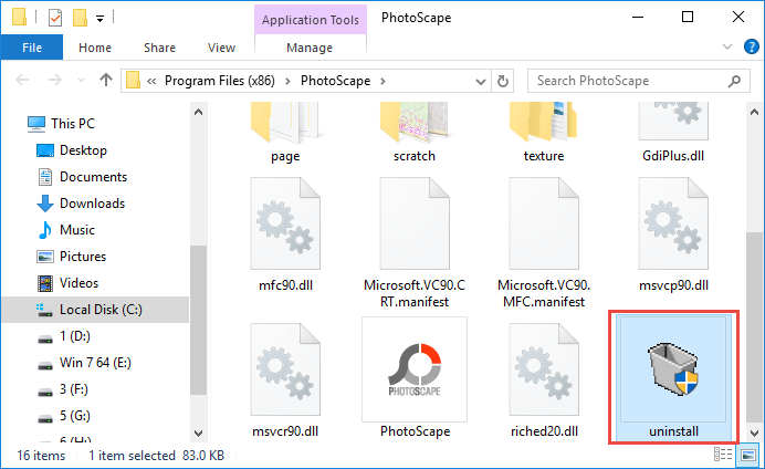 PhotoScape uninstaller (2)