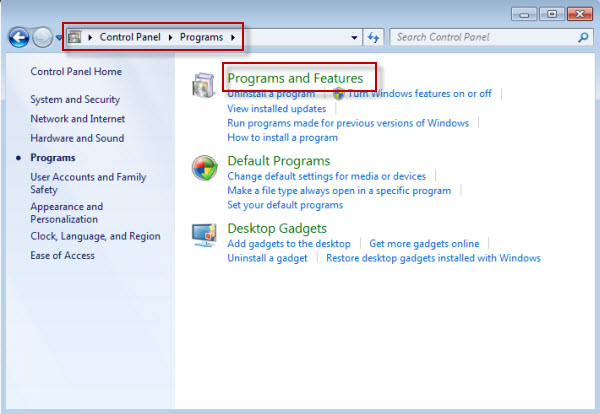 program-and-features