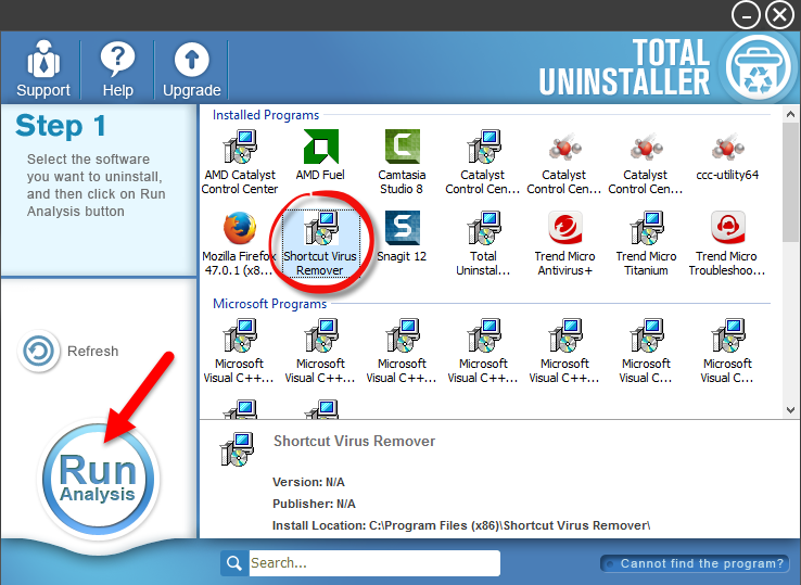 Uninstall Shortcut Virus Remover on Windows (8)