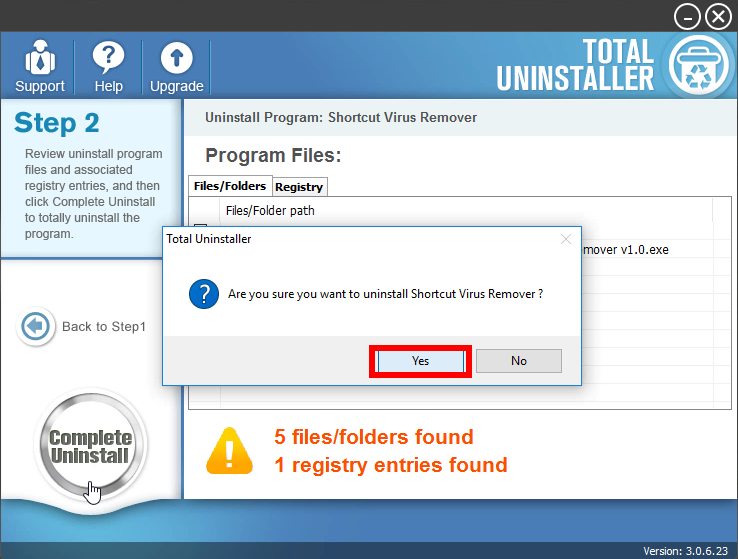 Uninstall Shortcut Virus Remover on Windows (9)