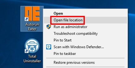 Uninstall Autorun Eater on Windows (7)