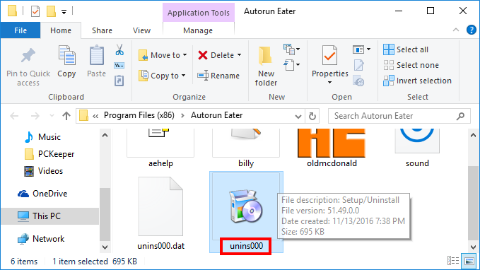 Uninstall Autorun Eater on Windows (8)