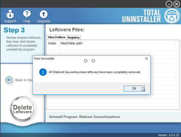 uninstall Webroot SecureAnywhere Antivirus 2016 using Total Uninstaller (3)