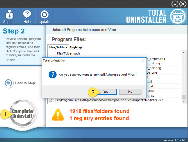 Uninstall Ashampoo Anti-Virus on Windows - Total Uninstaller (13)