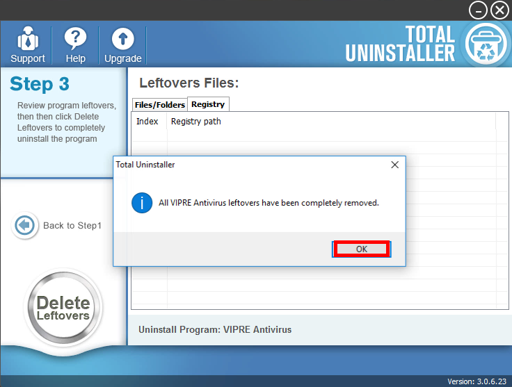 Uninstall VIPRE Antivirus 2016 with Total Uninstaller (3)