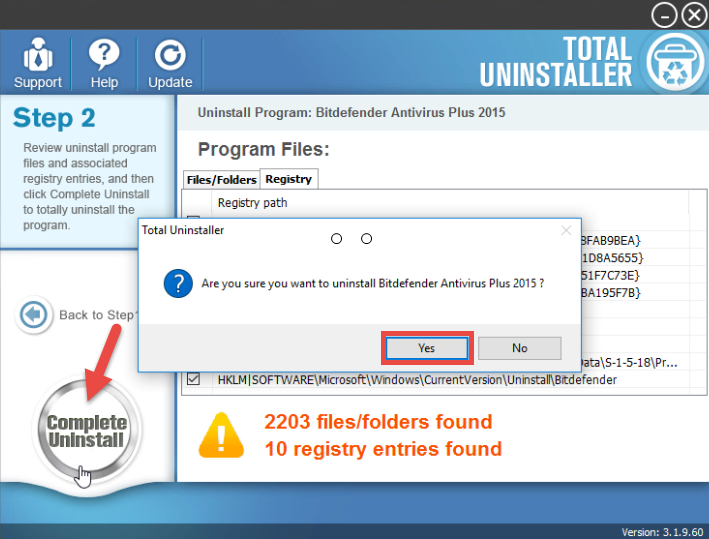 Uninstall Bitdefender Antivirus Plus 2015 on Windows - Total Uninstaller (10)