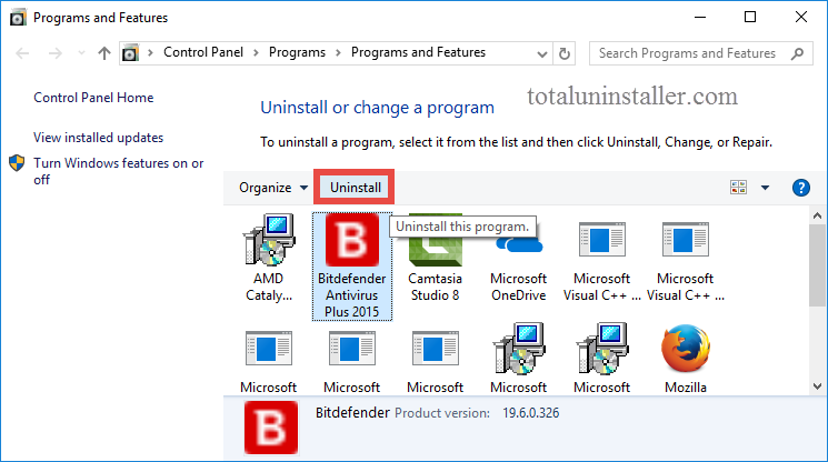 Uninstall Bitdefender Antivirus Plus 2015 on Windows - Total Uninstaller (4)
