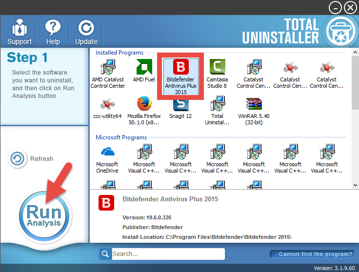Uninstall Bitdefender Antivirus Plus 2015 on Windows - Total Uninstaller (9)