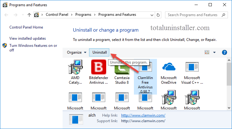 uninstall ClamWin Antivirus on Windows - Total Uninstaller (3)