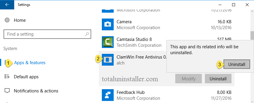 uninstall ClamWin Antivirus on Windows - Total Uninstaller (4)