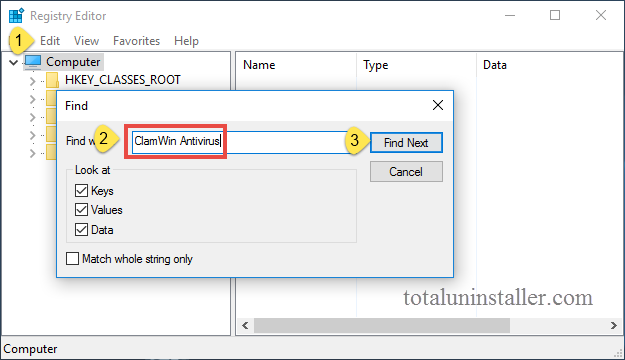 uninstall ClamWin Antivirus on Windows - Total Uninstaller (6)