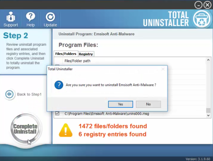 uninstall Emsisoft Anti-Malware - Total Uninstaller (12)