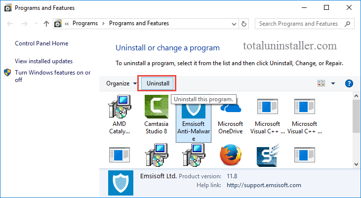 uninstall Emsisoft Anti-Malware - Total Uninstaller (5)