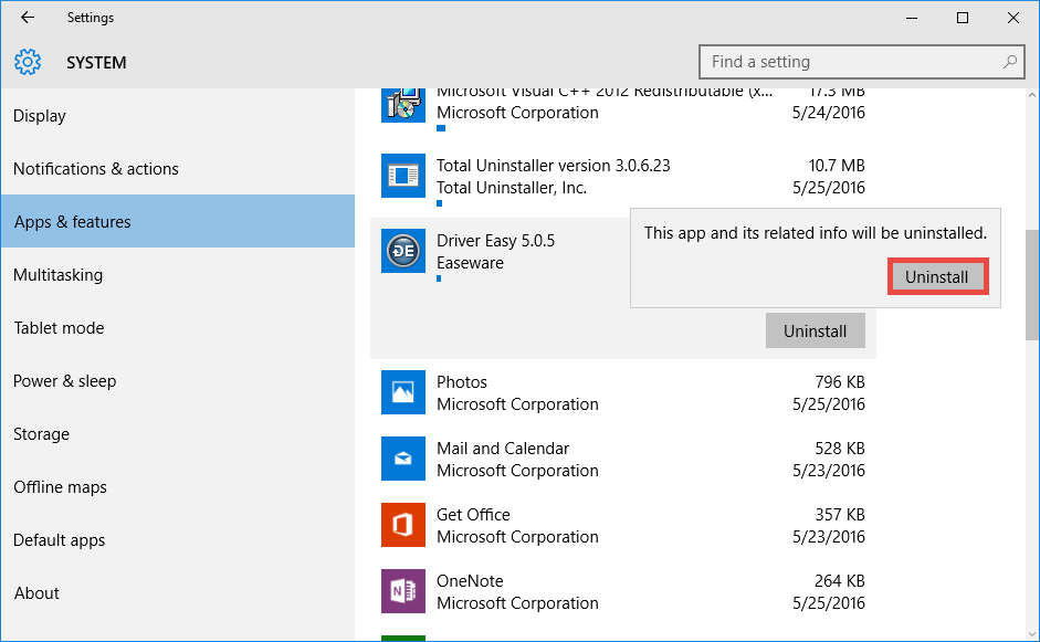 uninstall Driver Easy from Windows (3)