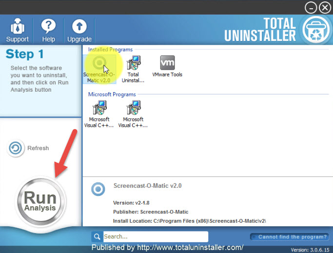 start remove Screencast-O-Matic