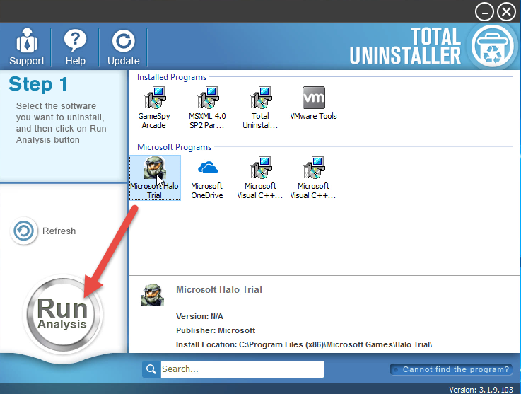 uninstall Halo: Combat Evolved with TU
