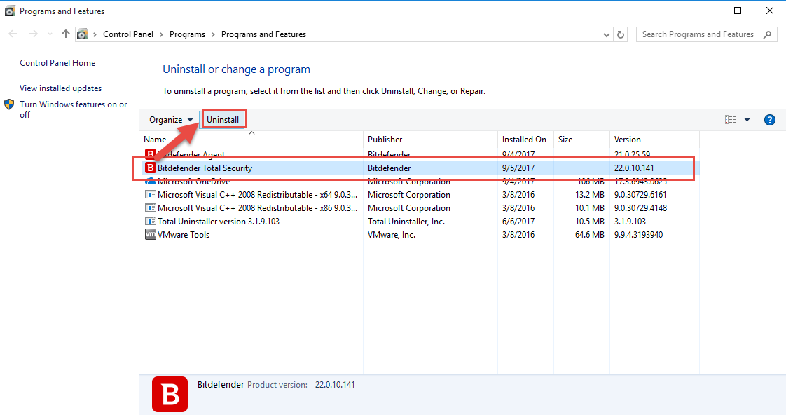 uninstall_Bitdefender_Total_Security_manually