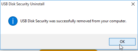 uninstall usb disk security