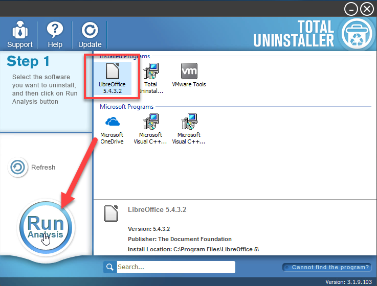 uninstall LibreOffice