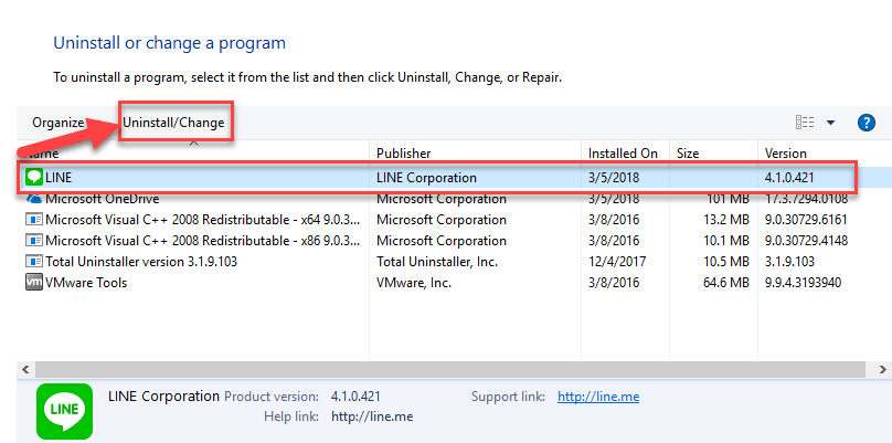 remove_LINE_manually