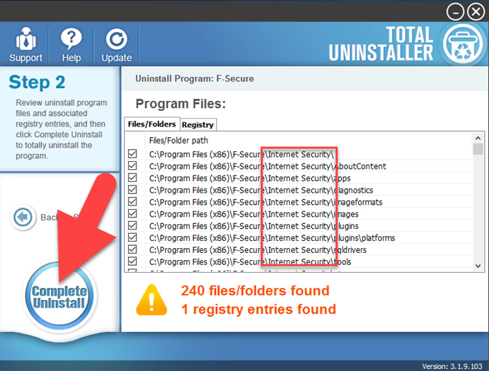 complete_uninstall_F‑Secure_Internet_Security