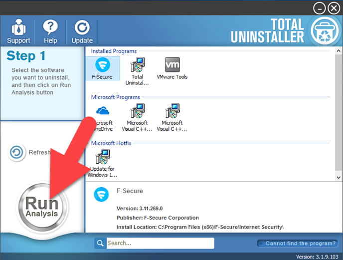 uninstall F-Secure Internet Security