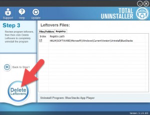 uninstall bluestacks app player