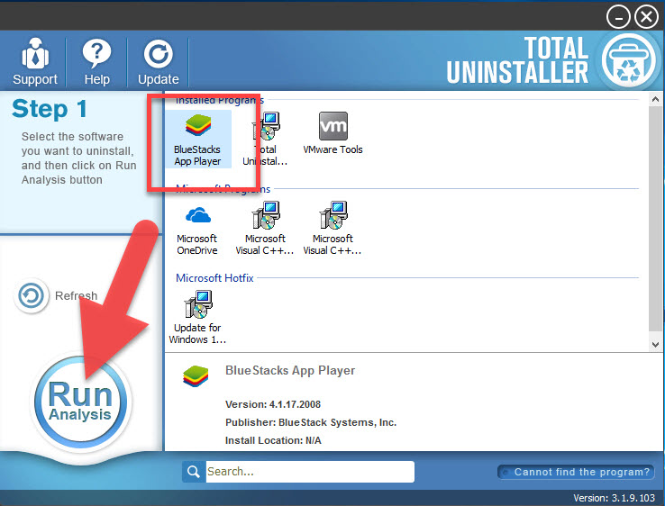 uninstall BlueStacks App Player