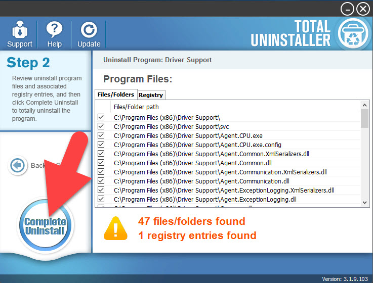 complete_uninstall_Driver_Support