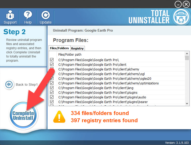 complete_uninstall_Google_Earth_Pro