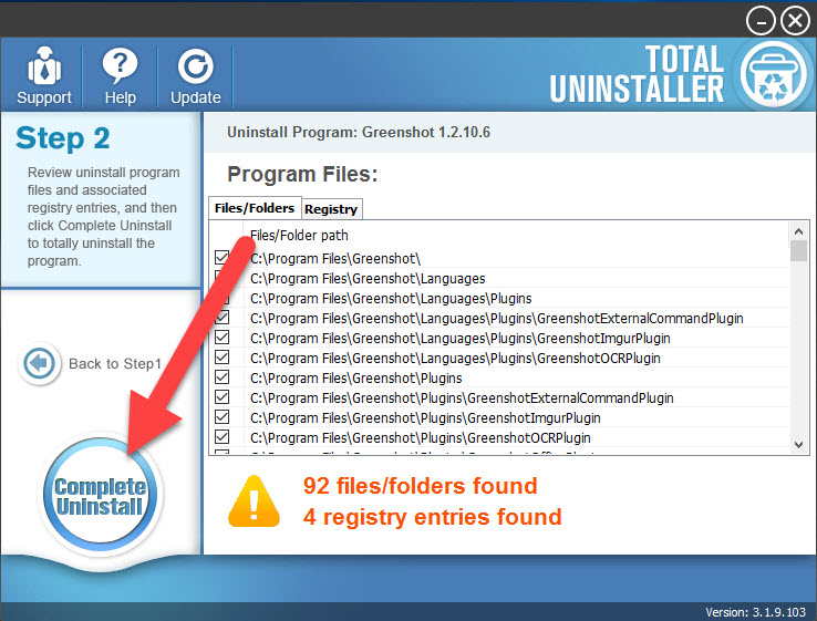 complete_uninstall_Greenshot