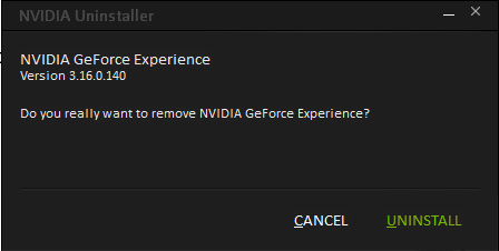 delete Geforce Experience