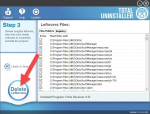 uninstall citrix receiver