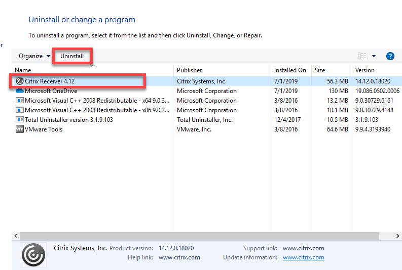 remove_Citrix_Receiver_manually