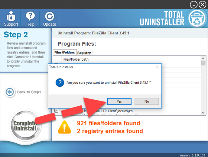 complete_uninstall_FileZilla