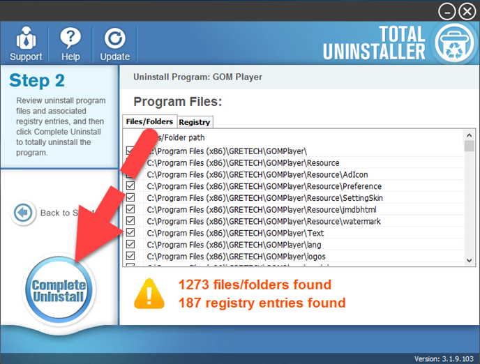 complete_uninstall_GOM_Player