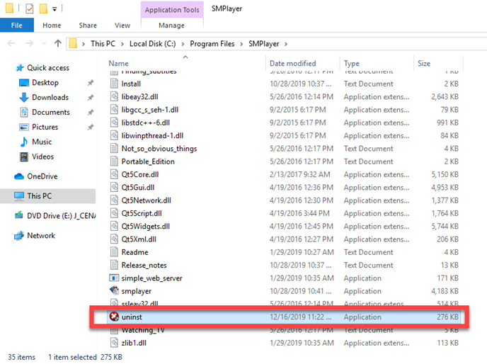 SMPlayer-uninst