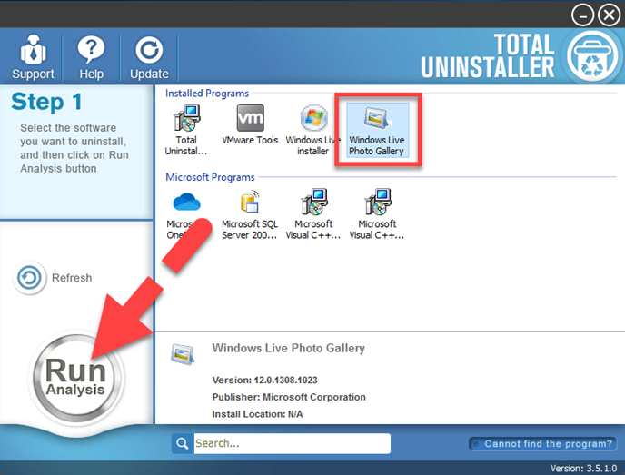 uninstall uninstall Windows Live Photo Gallery