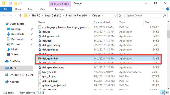 Deluge-uninst