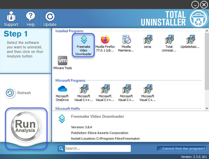 Uninstall Freemake Video Downloader