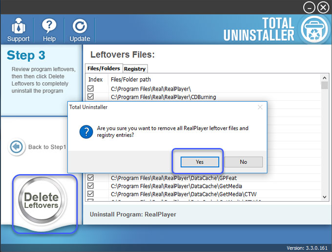 uninstall realplayer cloud files open